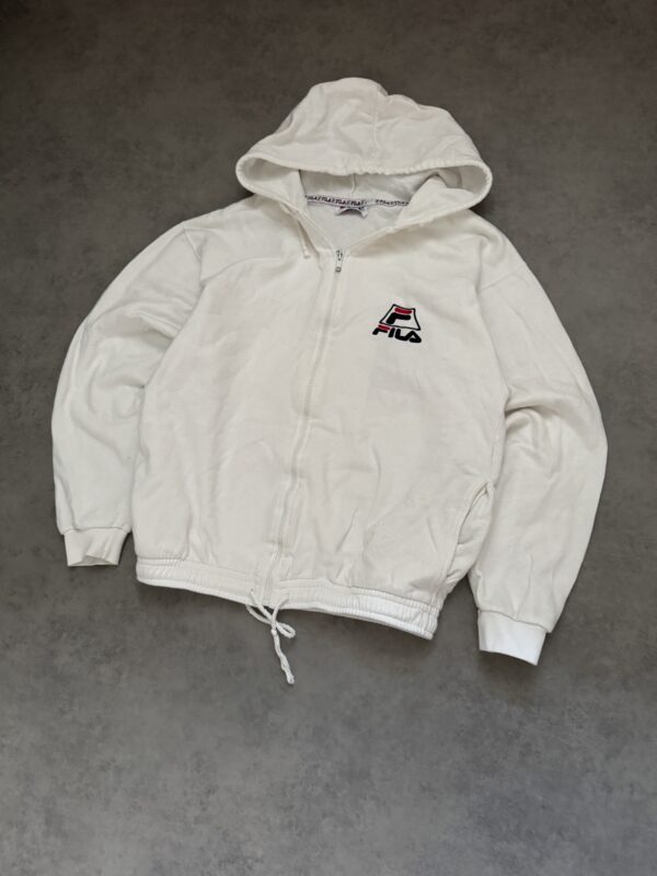 1990s Fila Zip Hoodie White (S)